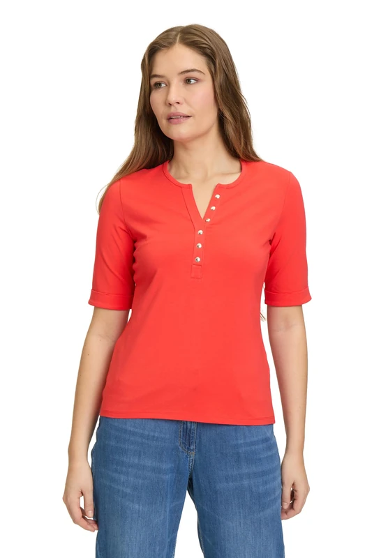Betty Barclay Women's Shirt, Red (Poppy red), 20