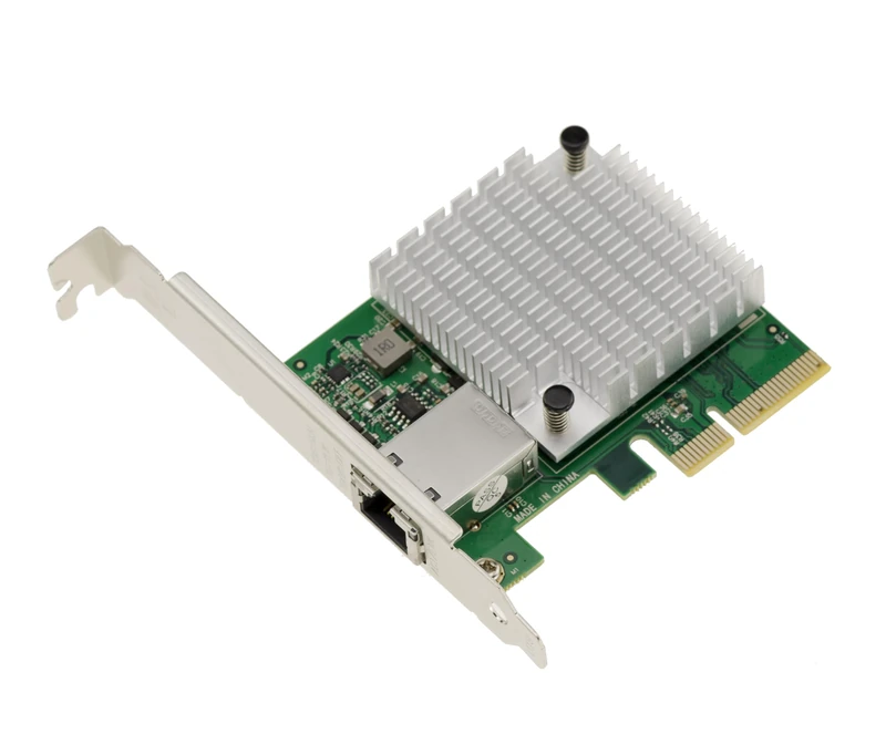 KALEA-INFORMATIQUE PCIe 4.0 10 Gigabit Ethernet 1 Port RJ45 10G Network Controller Card with AQUANTIA AQC113C-B1 Chipset Low and High Profile