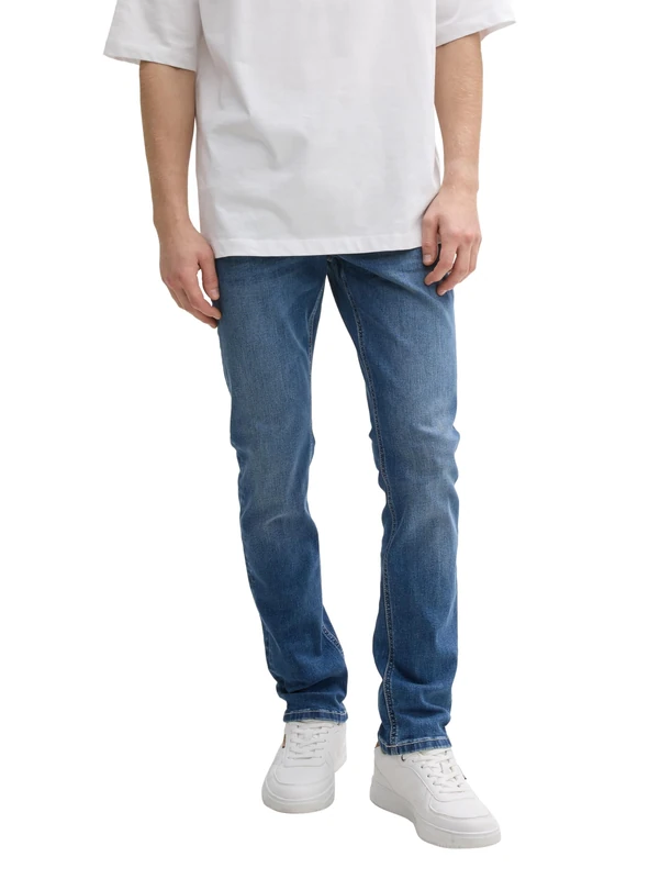 TOM TAILOR Denim Men's TTAEDAN Straight Fit Jeans, 10119 - Used Mid Stone Blue Denim, 30W x 36L