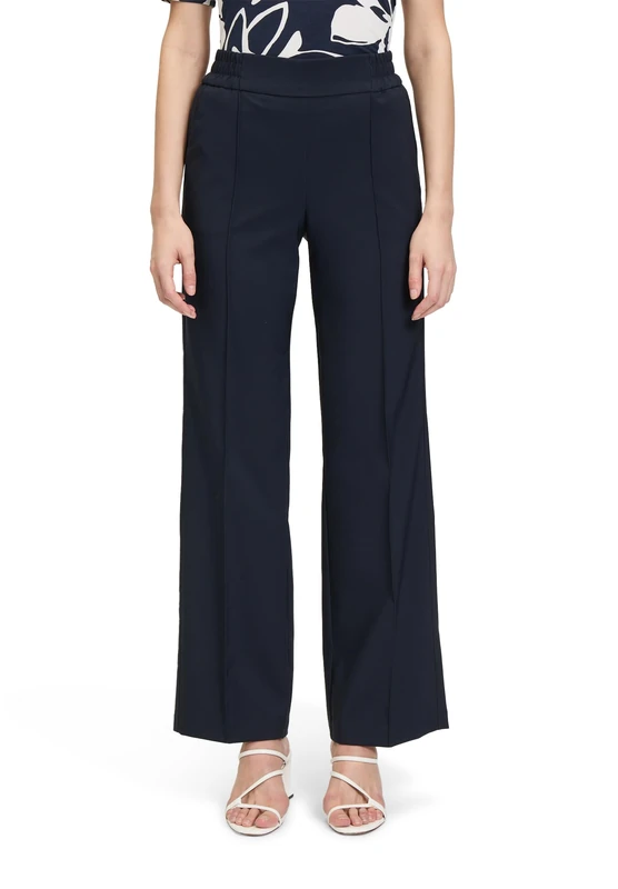 Betty Barclay Ladies Plain Slip On Trousers, darkblue, 38 W