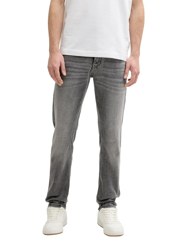 TOM TAILOR 1044972 Men's Regular Tapered Jeans, 10218 - Used Light Stone Grey Denim, 36 W/34 L