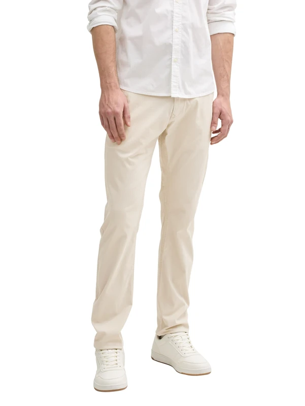 TOM TAILOR Men's 1045054 Trouser, 10336 Light Cashew Beige, 32 W/34 L