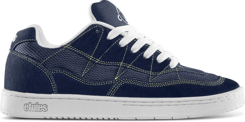 Etnies Men's Snake Skate Shoe, Navy/White/Yellow, 12 UK
