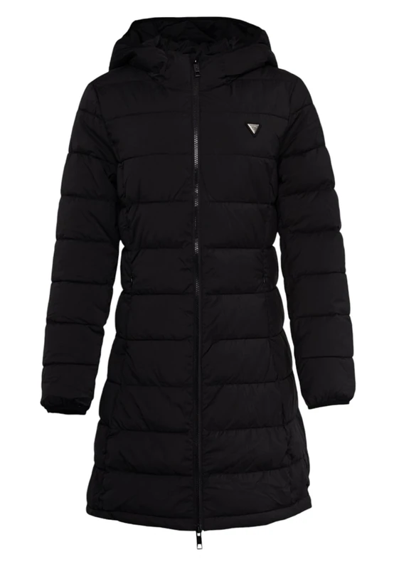GuessWomen'sNEW ALETA LONG PUFFER JACKETOUTERWEARJet Black A996size XS length N