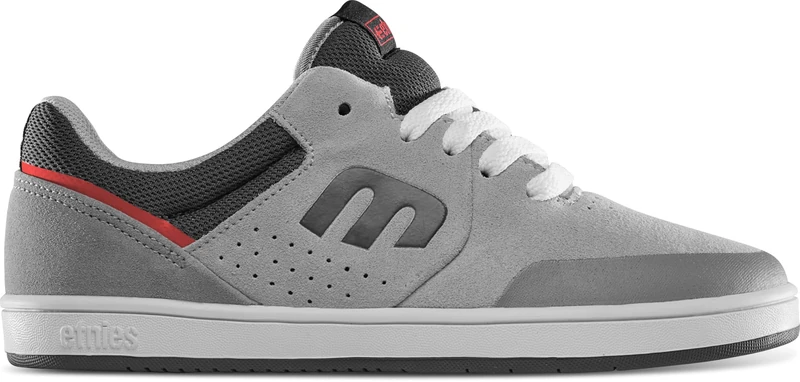 Etnies Kids Marana Skate Shoe, Grey/Grey/RED, 1.5 UK