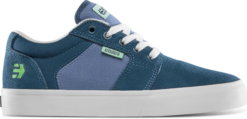 Etnies KIDS BARGE LS VULC Skate Shoe, TEAL, 3 UK