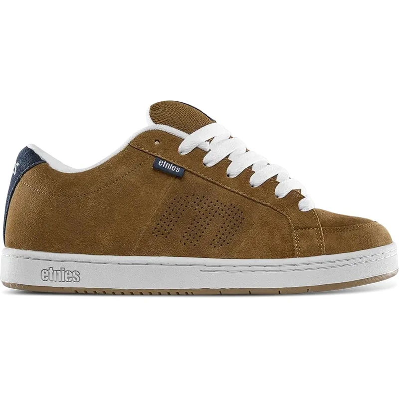 Etnies Kingpin - Classic Skate Heritage Fashion Style with on-Trend Puffy Look, Reinforced Cupsole, Cushioned Fit, Everyday Sneakers Brown Navy
