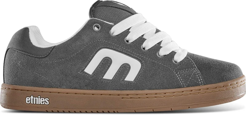 Etnies Men's Callicut Skate Shoe, Grey/White/Gum, 8.5 UK