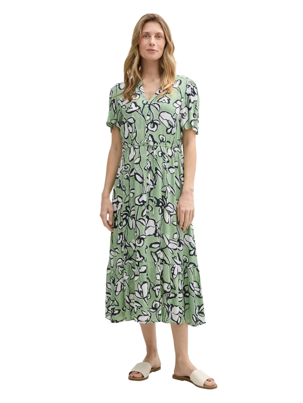 TOM TAILOR Women's 1045310 Dress, 37120-Fresh Spring Floral Design, 10 - Image 1