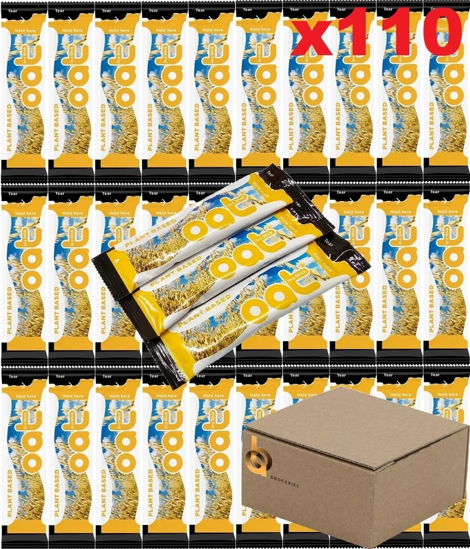 110x Plant Based Long Life UHT Oat Drink 10ml Milk Sticks Portions Sachets Lakeland