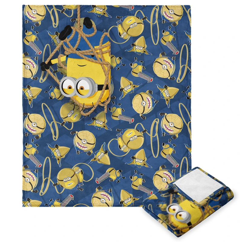 Northwest Despicable Me 4 Cloud Throw Blanket, Super Soft Plush Blanket, 50 x 60 inches, Just Hanging