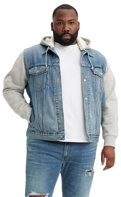 Levi’s Men's Big Hybrid Hoody Trucker Unlined Truckers, Candy Man, 4XL - Image 1