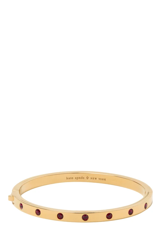 Kate Spade New York SET IN STONE Metal Stone Hinged Bangle, Ruby