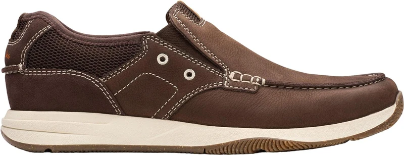 Clarks - Mens Sailview Step Shoes, Color Dark Brown, Size: 10 UK Wide