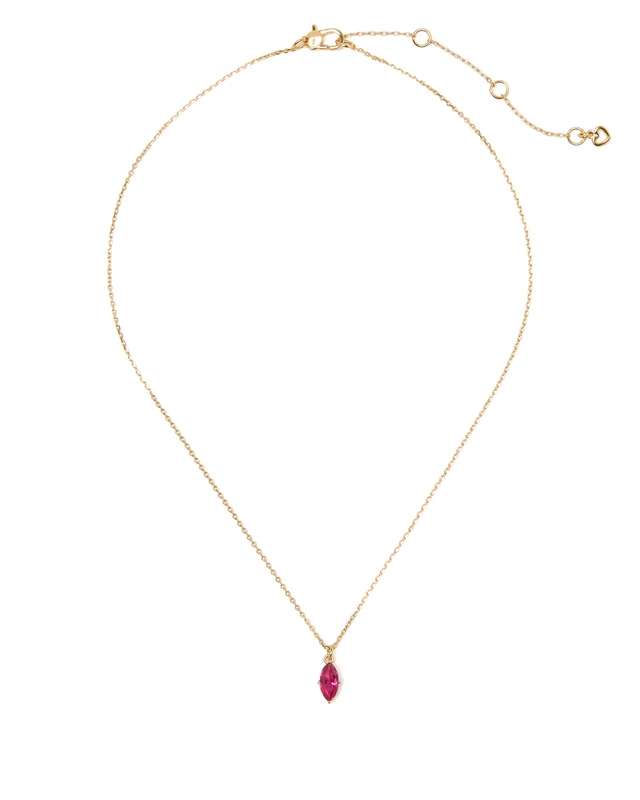 Kate Spade New York SIGNATURE SOLITAIRE Boxed Studs and Pendant Set, Ruby/Gold