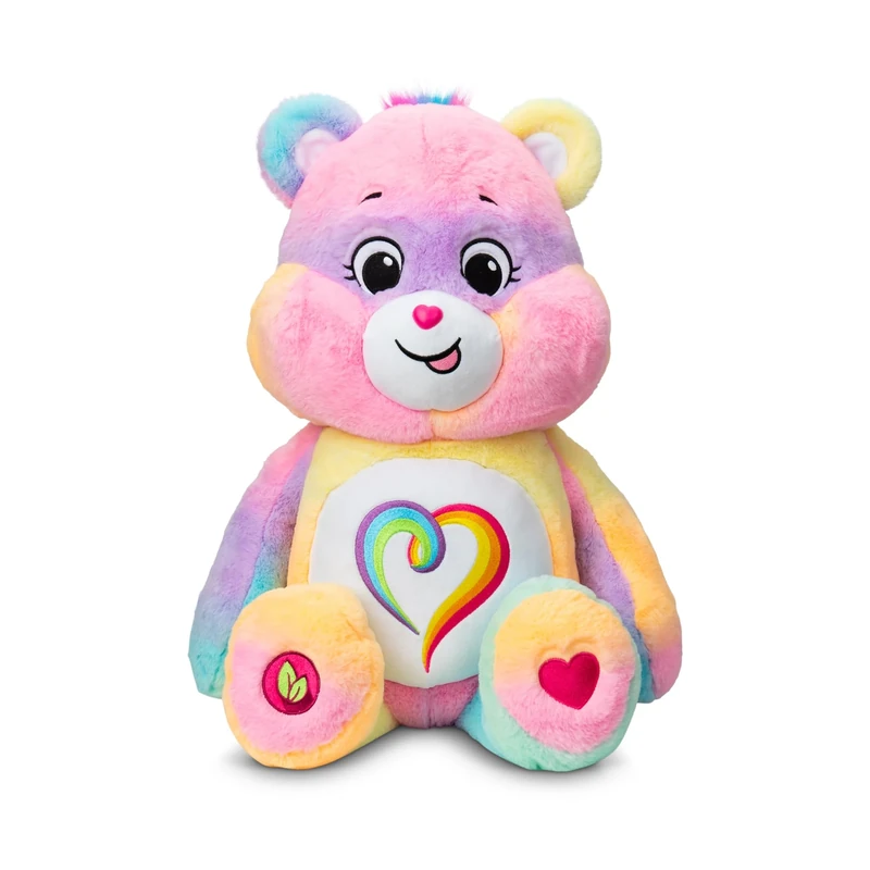 Basic Fun Care Bears Togetherness Bear 60cm Jumbo Plush Toy – Soft Huggable Cuddly Teddy – Rainbow Belly Badge – Eco-Friendly Gift for Kids & Collectors – Ages 4+