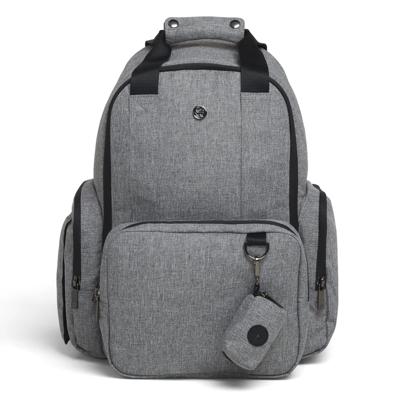 Huggies Unisex's Signature Hug Pack Diaper Backpack, Dark Grey Heather, One Size - Image 1