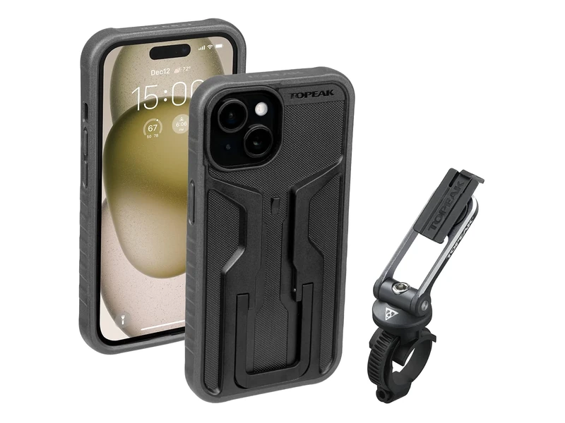 Topeak RideCase with Mount for iPhone 15 - Black/Gray - Image 1