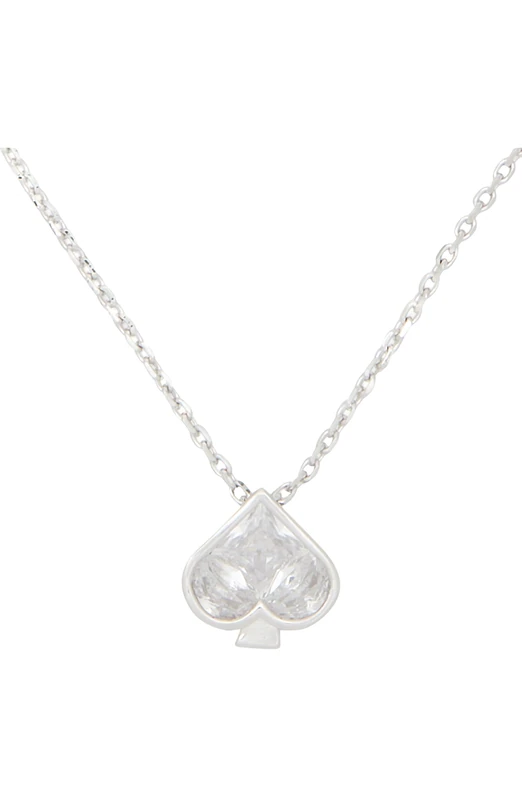 Kate Spade New York SO SPADE Pendant, Clear/Silver