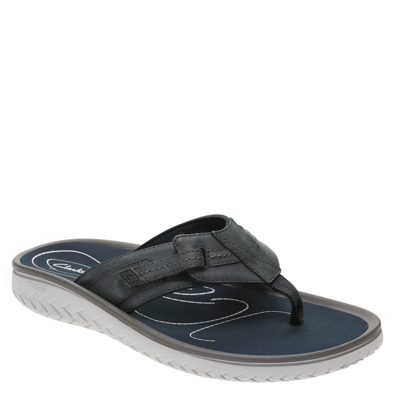 Clarks - Mens Wesley Sun Sandals, Color Navy Leather Ii, Size: 9 UK