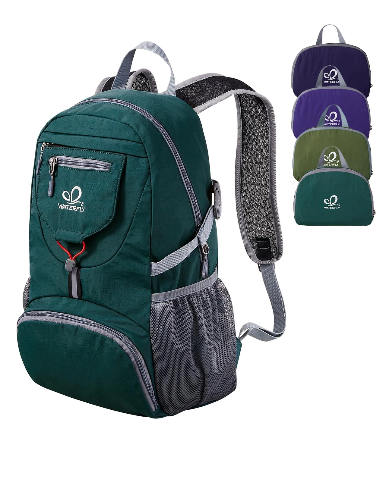 Waterfly Ultra Lightweight Foldable Backpack: 20L Packable Rucksack Daypack for Men Women Hiking Travelling Camping Sports Outdoor