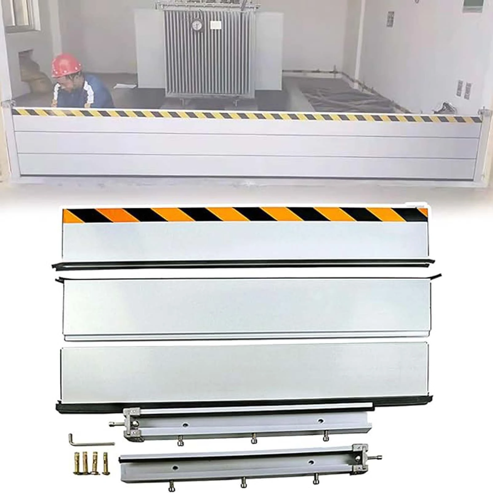 OTHZON Flood Protection Barrier Street Portable Reusable Flood Protection Barrier Basement Windows Flood Protection Barrier Exterior Garage Doors Flood Protection Barrier
