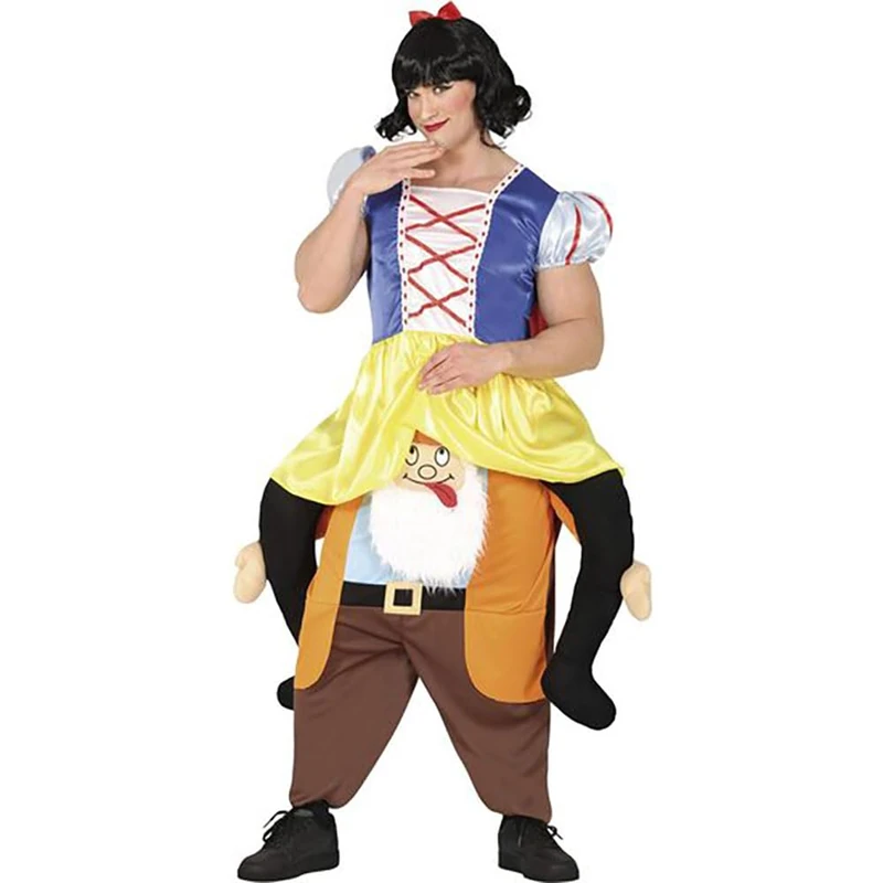 FIESTAS GUIRCA Naughty Snow Princess Mens Fancy Dress Costume - Princess & the Dwarf Funny Mens Costume - Bachelor Party Stag Do Fancy Dress Men Size L
