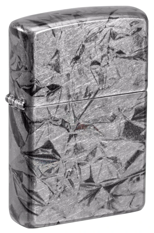 Zippo Windproof Lighter, Aluminium Foil Design – 540° Tumbled Chrome, Fusion – Refillable, Reusable, Windproof Design – Comes in Gift Box – Made in USA