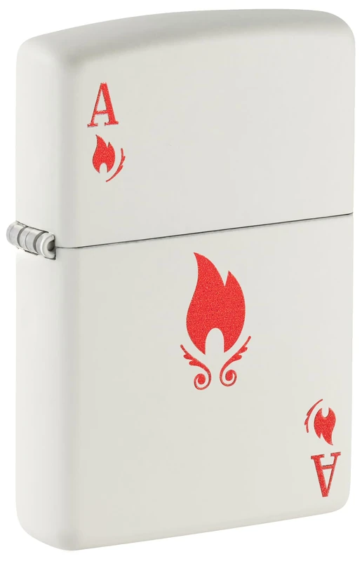 Zippo Ace Storm Lighter, Colorful Printing, Refillable, Windproof Design, Gift Box, Made in USA, Matte White (White Matte) - Image 1
