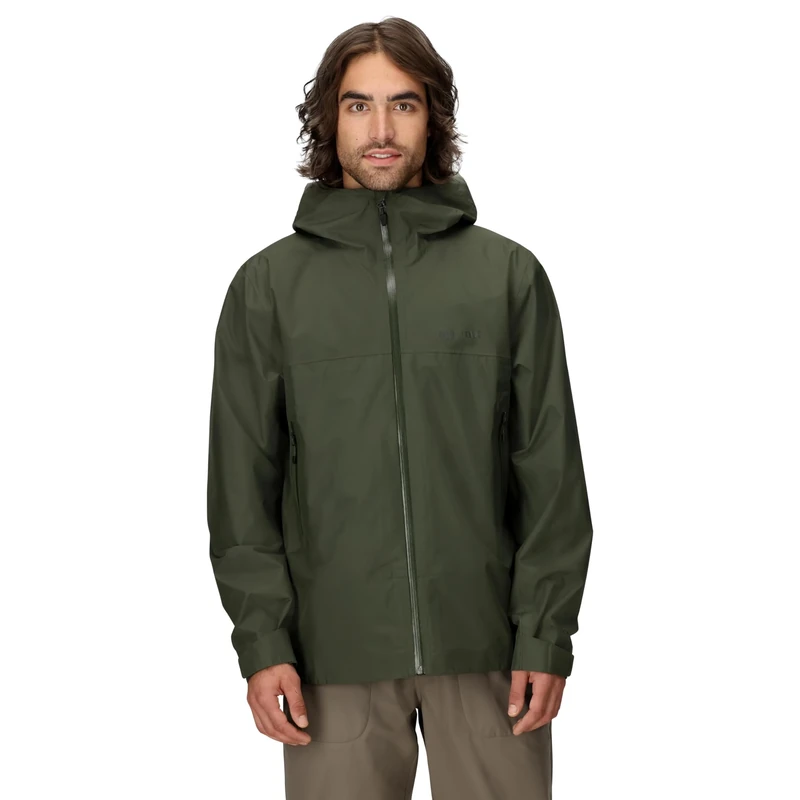 Marmot Men's Minimalist Pertex Jacket, Waterproof Pertex Jacket, Lightweight Rain Jacket, Windproof Raincoat, Breathable Windbreaker, Ideal for Running and Hiking, Nori, L