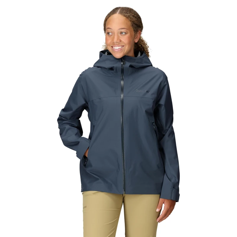 Marmot Women's Minimalist Pertex Jacket, Waterproof, Lightweight, Windproof Raincoat, Breathable Windbreaker, Optimal for Running and Hiking, Thunderhead, S