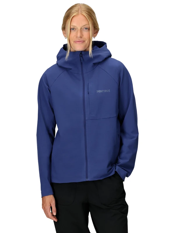 Marmot Women's Pinnacle DriClme Hoody, Warm Fleece Jacket, Full Zip Jacket, Breathable, Stretchy, Wind Resistant Body Warmer, packable, ideal for hiking, Twilight Blue, XL