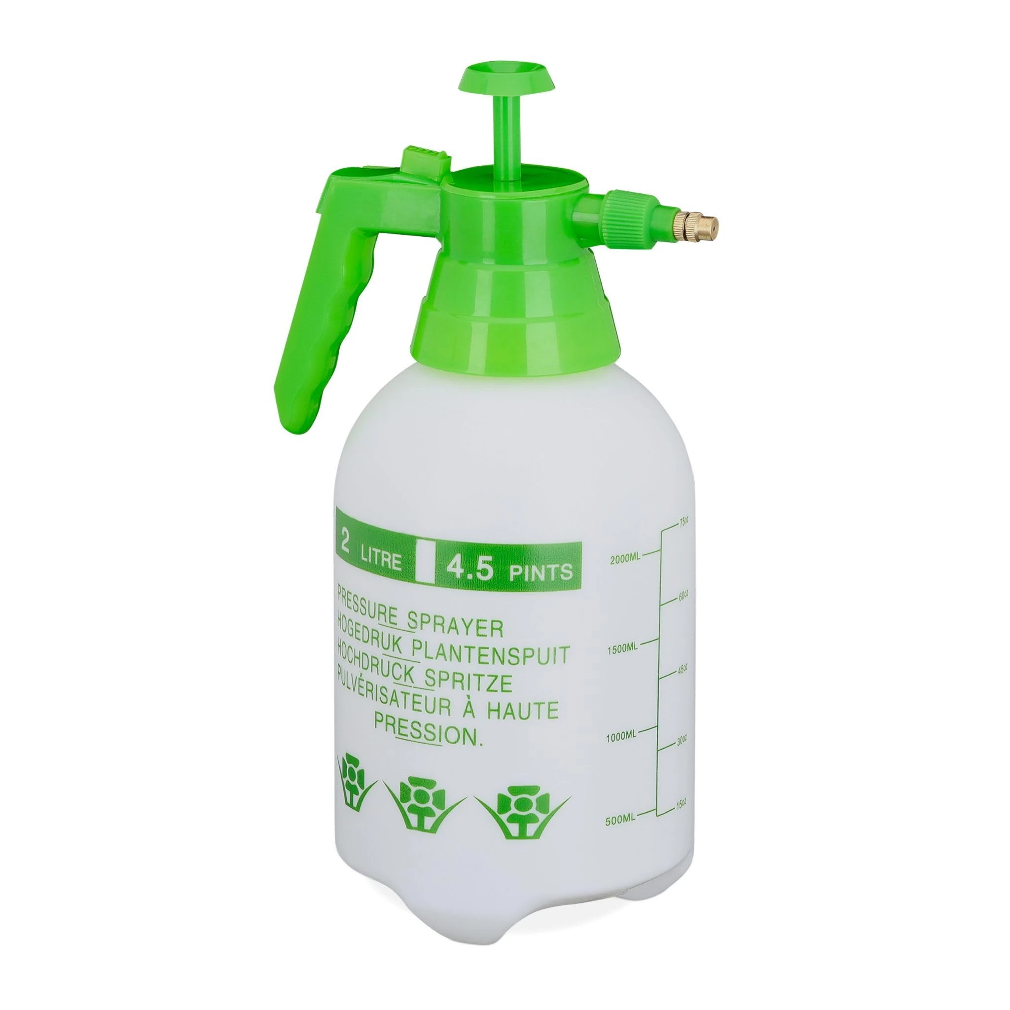 Vencier Pump Action Pressure Sprayer - Multipurpose Garden Sprayer for Weed Control, Fertilizers, Pesticides, and Cleaning - Includes Plastic Lance - Water Spray Bottle (2 LITRE)