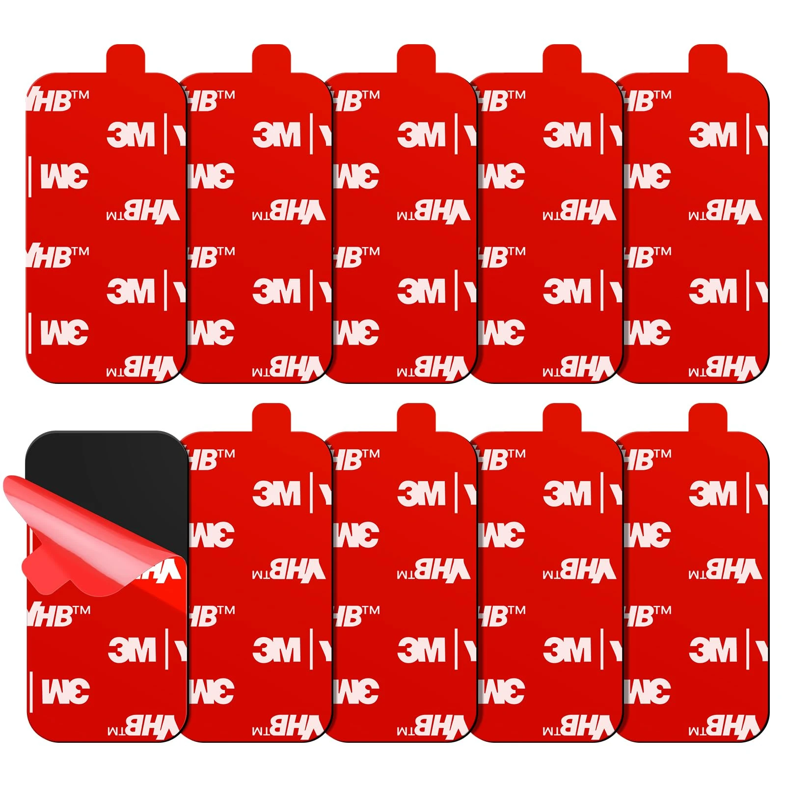 FIXCHORD 3M VHB Double Sided Sticky Pads, 10Pcs 3M Sticky Pads Heavy Duty, Dashcam Sticky Pads Compatible with Gopro helmet mounts Spare Replacement set, for Home Office Décor, Action Camera, 50*25mm