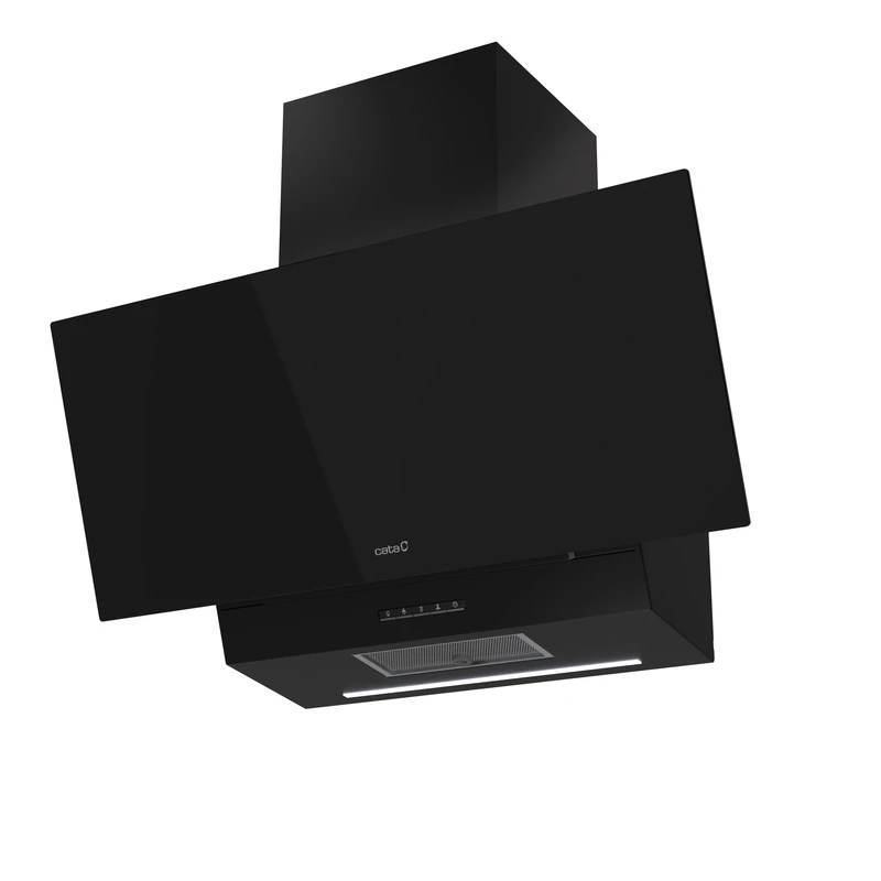 Cata Thalassa 900GBK/G Decorative Cooker Hood Electronic Control Panel 4 Speed 3+1 Turbo Extra Quiet Motor Noise Level 50 dB LED Lighting Fog Filter Width 90 cm Colour Black