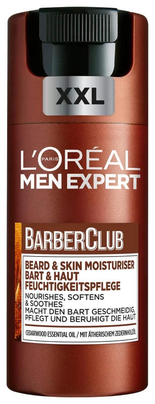L'Oréal Paris Men Expert Barber Club XL, Beard and Face Moisturiser, Softening, Soothing, Paraben Free, Enriched with Cedarwood Oil, 100ml