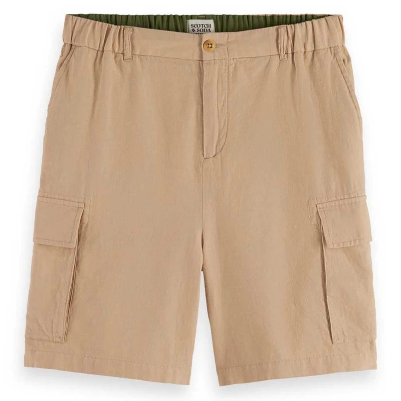Scotch & Soda Men's Regular-Fit Cargo Shorts, Soft Camel, S