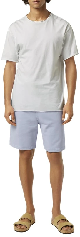 Scotch & Soda Men's Seasonal Core Logo Regular Fit Sweat Shorts, Sky Blue, XL