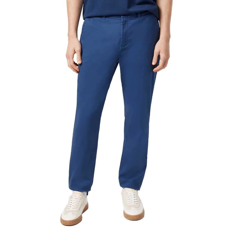 Scotch & Soda Men's Seasonal Core-Stuart Washed Cotton Blend Twill Chino Pant, Blue (Atlantic Blue), 33 W/34 L