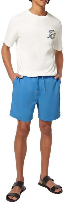 Scotch & Soda Men's Printed Mid-Length Swim Shorts Board Shorts, Vuur Island Stripe AOP, S