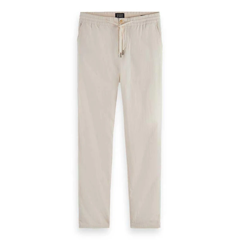 Scotch & Soda Core Warren Cotton/Linen Twill Jogger, Off White 100, 29 W/34 L