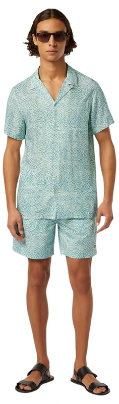 Scotch & Soda Men's Relaxed-Fit Ss Shirt, Luna Ditsy Green AOP, S