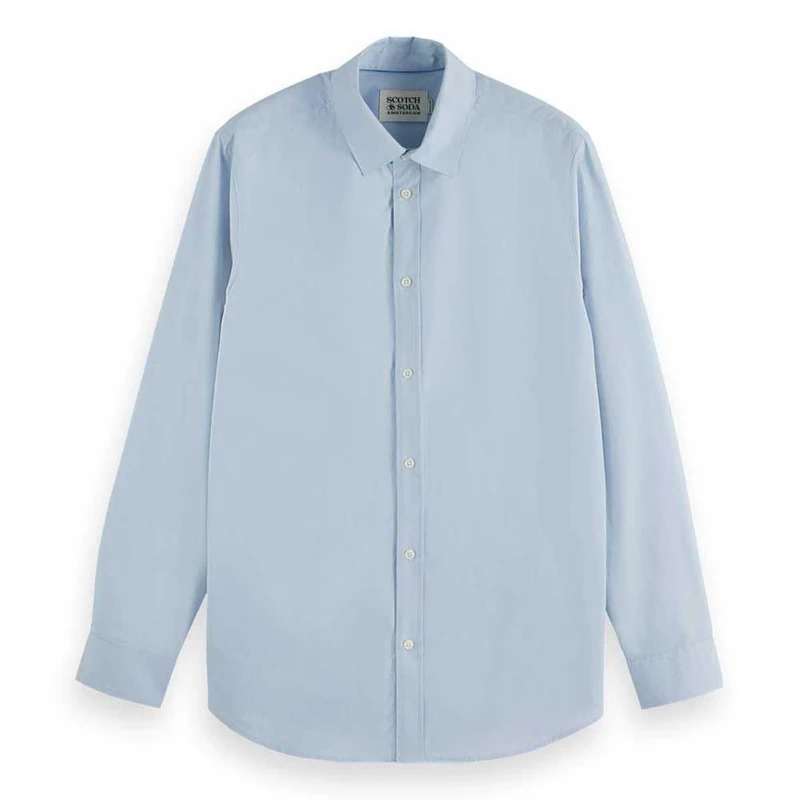 Scotch & Soda Men's Regular-Fit, Shirting Blue, S