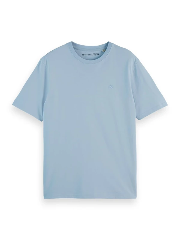 Scotch & Soda Men's Essential Logo T-Shirt, Sky Blue, M