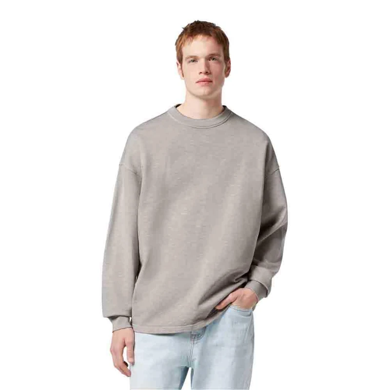 Scotch & Soda Seasonal Core Loose Fit 3 Crosses Garment-Dye Sweatshirt, Highway Grey 050, M