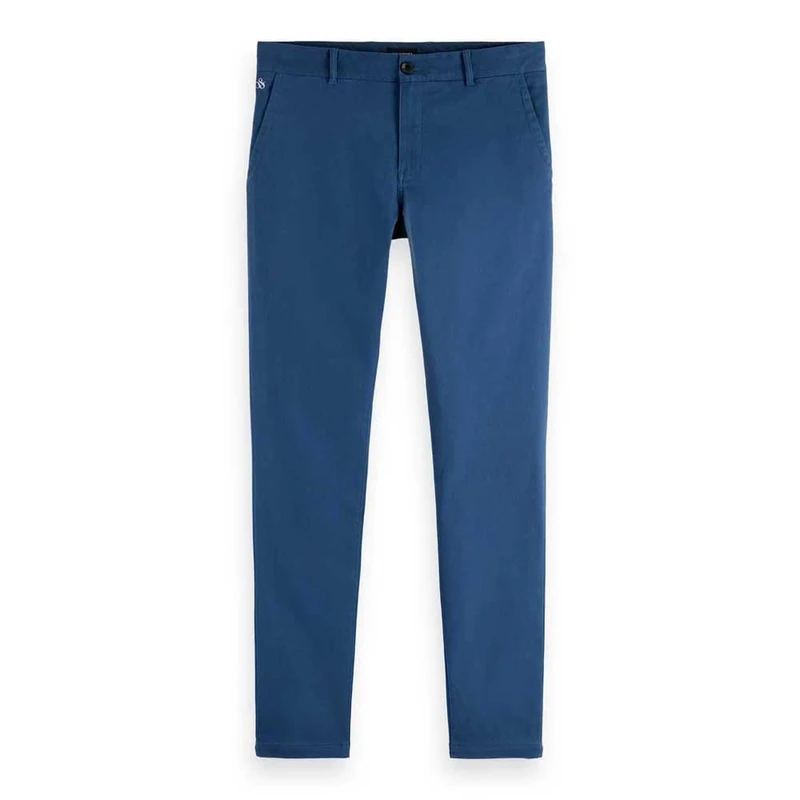 Scotch & Soda Men's Mott Chino Trousers, Atlantic Blue, 28 W/ 30 L