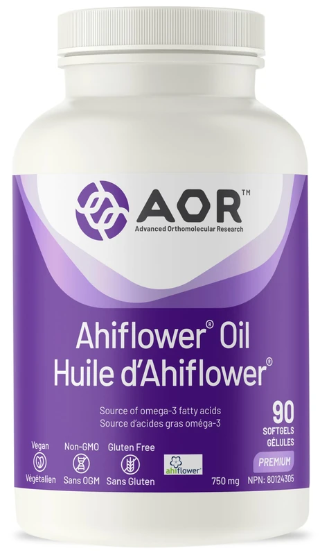 AOR - Ahiflower Oil, 90 Softgels 30-Day Supply - Source of Omega-3 Fatty Acids - Vegan, Non-GMO and Gluten-Free - Complete Balanced Essential Omegas from One Extraordinary Plant - Image 1