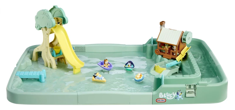 Little Tikes Bluey Bushland Waterplay Adventure with 6 Accessories, Bluey Active Play, for Boys and Girls Age 3+, Green One