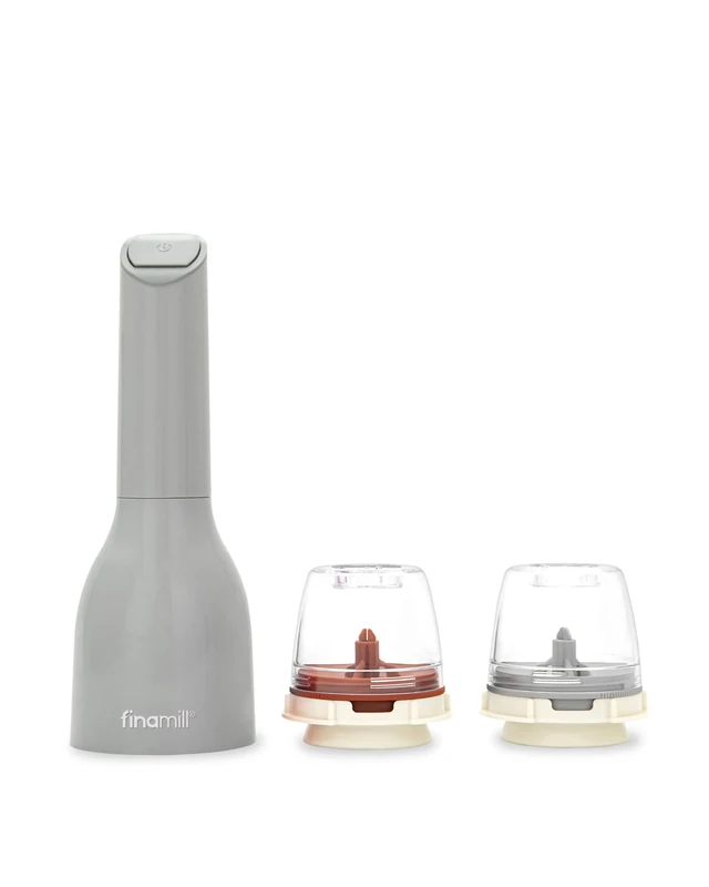 FinaMill GP803437-111STO New ONE 3PC Grinder Set-Battery, Ceramic BPA-Free Plastic, Stone