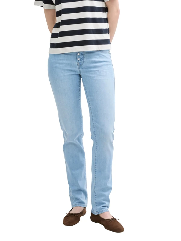 TOM TAILOR Women's 1047031 Alexa Straight Jeans, 10280-Light Stone Wash Denim, 34W x 32L